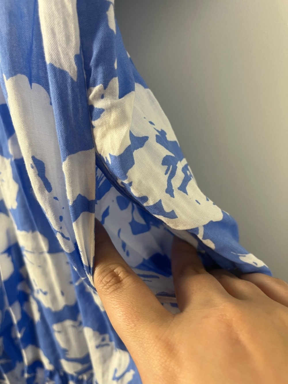 HYACINTH HOUSE Blue and White Floral Cisco Maxi Dress Size XXS - Picture 7 of 12